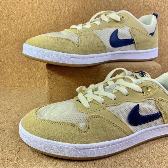 Nike Men's Alleyoop SB Club Gold Navy Skateboarding Shoes Size 8.5 - Picture 2 of 11